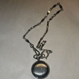 Silver Pocket Watch with Chain